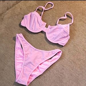 For Love And Lemons Pink Glitter Bikini
